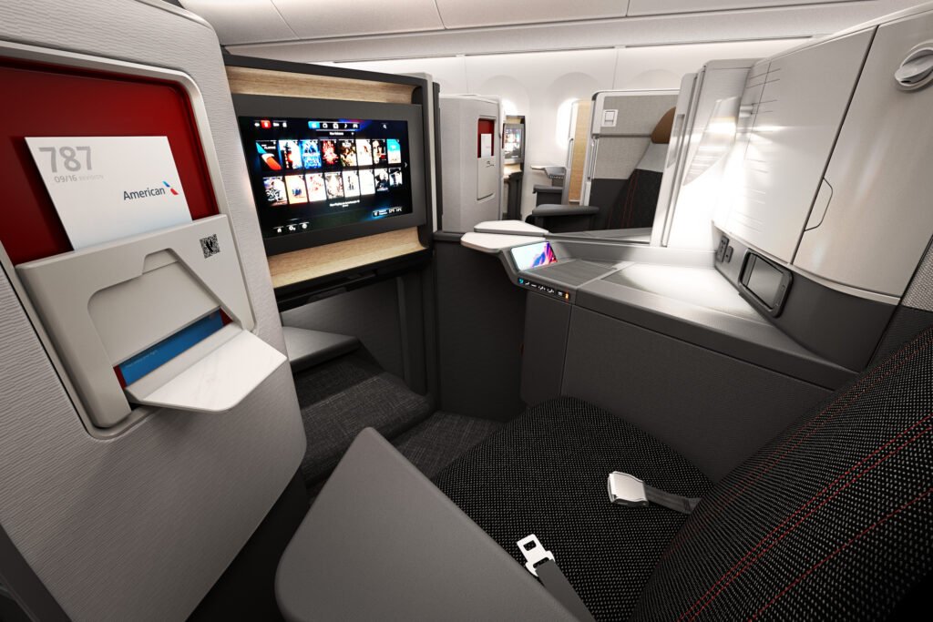 Compagnies aériennes américaines : Cabine Flagship First d'un Boeing 787 d'American Airlines